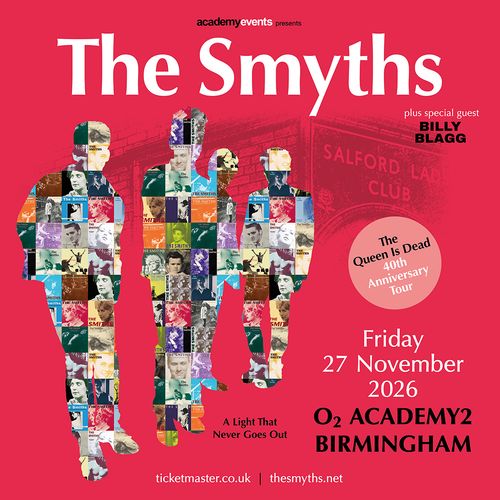The Smyths Billy Blagg at O2 ACADEMY2 on 27 November 2026 gig poster