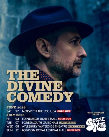 The Divine Comedy at The LCR, UEA on 27 June 2026 gig poster