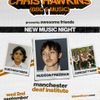 CHRIS HAWKINS presents: awesome friends NEW MUSIC NIGHT Hudson Freeman, ZOE'S BROTHERS, CURIOSITY SHOP gig poster