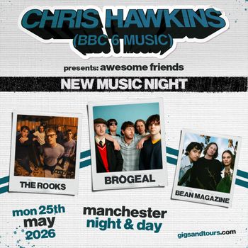 NEW MUSIC NIGHT The Rooks, BRÖGEAL, Bean Magazine at night & day on 25 May 2026 gig poster