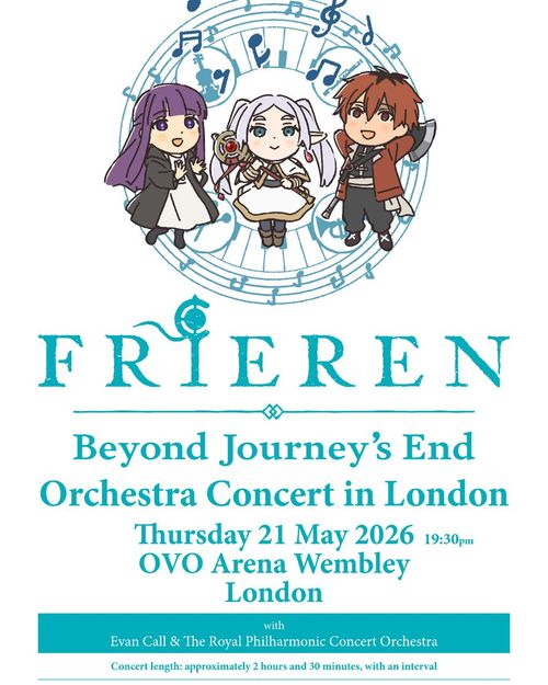 FRIEREN - Beyond Journey's End Orchestra Concert in London Evan Call, The Royal Philharmonic Concert Orchestra at OVO Arena Wembley on 21 May 2026 gig poster