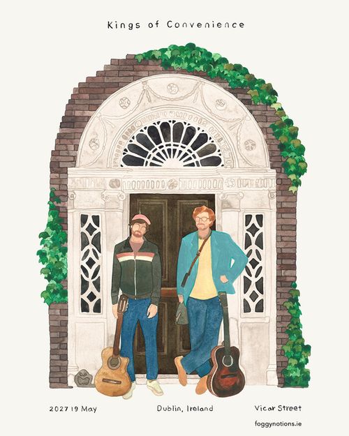 Kings of Convenience at Vicar Street on 19 May 2027 gig poster