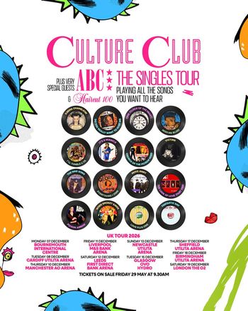 Culture Club plus very special guests ABC & Haircut 100 - The Singles Tour ABC, Culture Club, Haircut One Hundred december 2026 tour poster