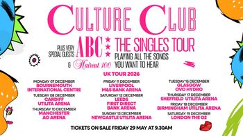 Culture Club ABC The Singles Tour Culture Club, ABC, Haircut 100, Haircut One Hundred december 2026 tour poster