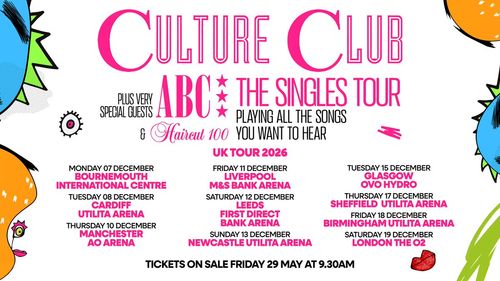 Culture Club ABC The Singles Tour Culture Club, ABC, Haircut 100, Haircut One Hundred december 2026 tour poster
