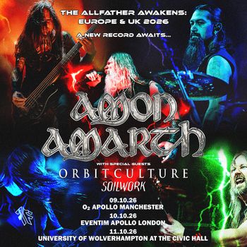 Amon Amarth - The Allfather Awakens: Europe & UK 2026 Orbit Culture, Amon Amarth, Soilwork october 2026 tour poster