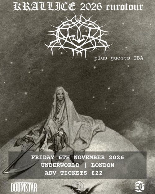 KRALLICE 2026 eurotour Krallice at Underworld on 6 November 2026 gig poster