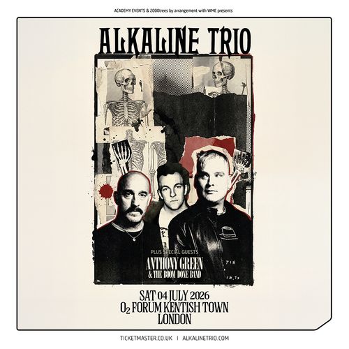 ALKALINE TRIO ANTHONY GREEN & THE HONEY DOME BAND at O2 FORUM KENTISH TOWN on 4 July 2026 gig poster