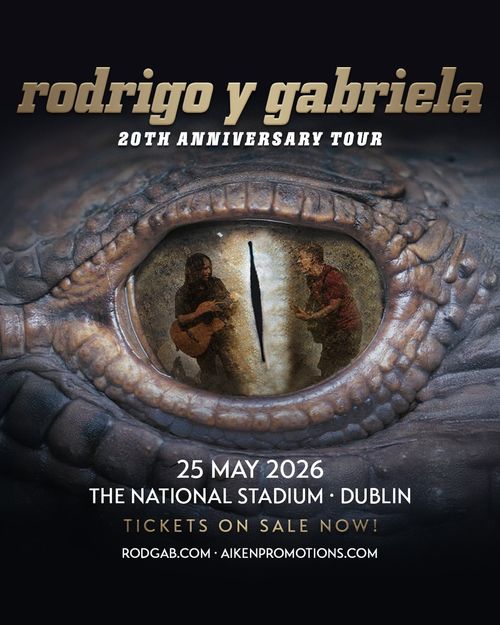 rodrigo y gabriela - 20th Anniversary Tour Rodrigo y Gabriela at THE NATIONAL STADIUM on 25 May 2026 gig poster