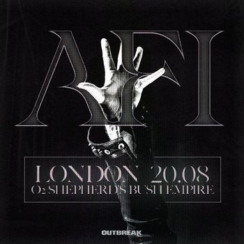 AFI at O2 Shepherd's Bush Empire on 20 August 2026 gig poster