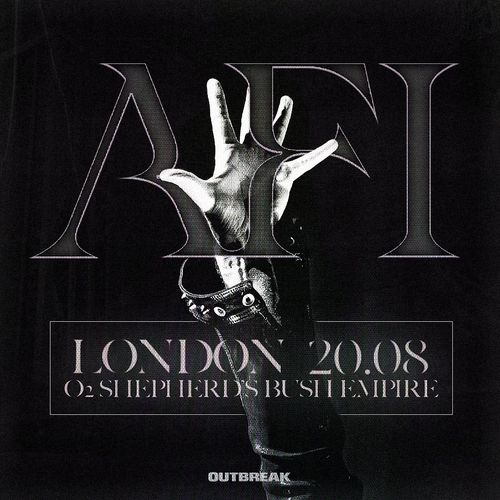 AFI at O2 Shepherd's Bush Empire on 20 August 2026 gig poster