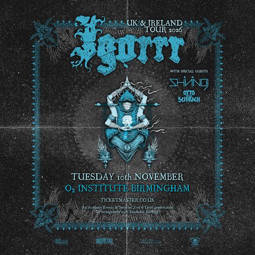 Igorrr UK & IRELAND TOUR 2026 Igorrr, Otto von Schirach, Shinoda at O2 Institute Birmingham on 10 November 2026 gig poster