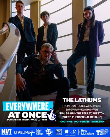 The Lathums Everywhere At Once The Lathums at The Ferret on 28 June 2025 gig poster