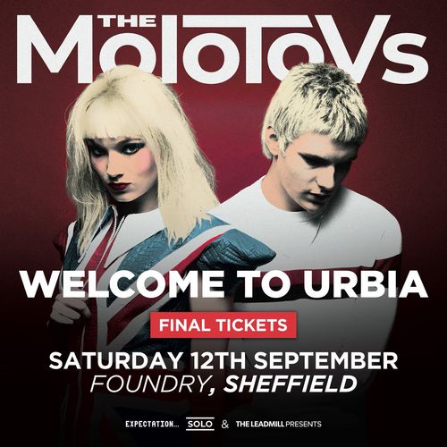 THE MoLoToVs - WELCOME TO URBIA The Molotovs at Foundry on 12 September 2026 gig poster