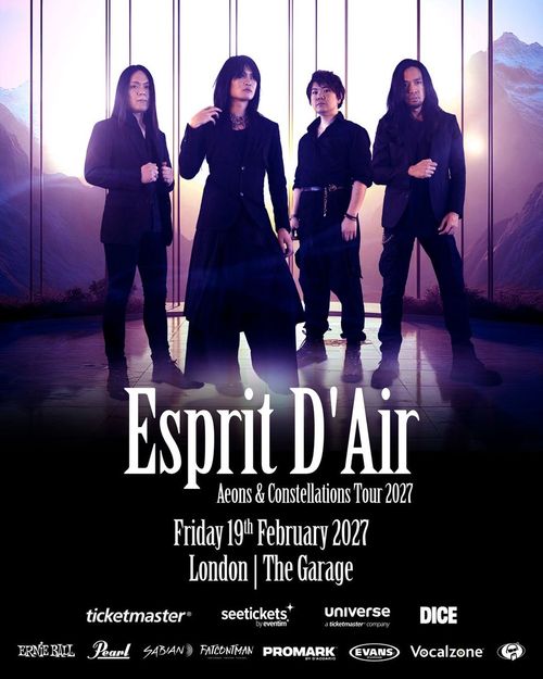 Esprit D'Air - Aeons & Constellations Tour 2027 Esprit D’Air at The Garage on 19 February 2027 gig poster