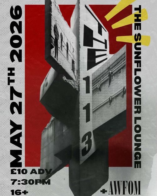 AWFOM at The Sunflower Lounge on 27 May 2026 gig poster