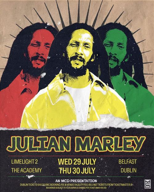 Julian Marley july 2026 tour poster