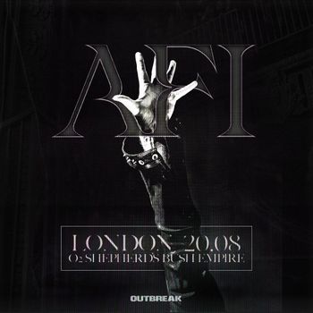 AFI at O2 Shepherd's Bush Empire on 20 February 2008 gig poster