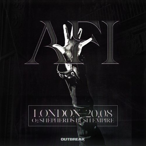 AFI at O2 Shepherd's Bush Empire on 20 February 2008 gig poster