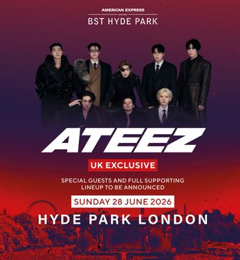 ATEEZ at Hyde Park on 28 June 2026 gig poster