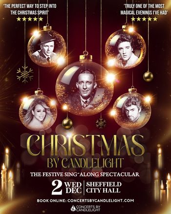 CHRISTMAS BY CANDLELIGHT Mariah Carey, Elvis Presley, Michael George, Bing Crosby, Frank Sinatra at City Hall on 2 December 2026 gig poster