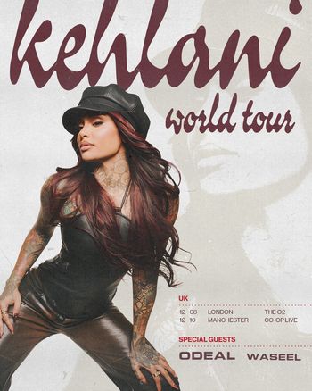 Kehlani world tour WASEEL, ODEAL, Kehlani august 2026 to october 2026 tour poster