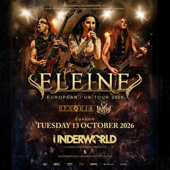 ELEINE - European / UK Tour 2026 ELEINE, Invisin, Rexoria at Underworld on 13 October 2026 gig poster