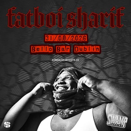 fatboi sharif at Bello Bar on 31 August 2026 gig poster