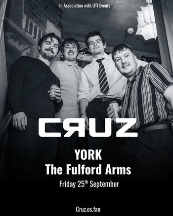 CRUZ at The Fulford Arms on 25 September 2026 gig poster