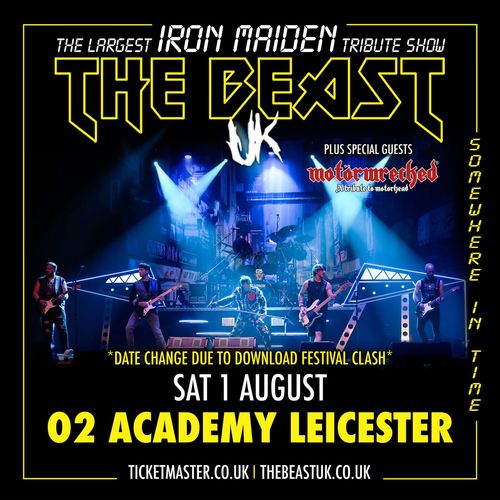 THE BEAST UK - The Largest Iron Maiden Tribute Show THE BEAST UK, motörwretched at 02 Academy on 1 August 2026 gig poster