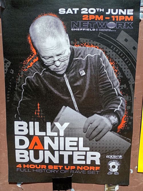 BILLY DANIEL BUNTER Billy “Daniel” Bunter at NETWORK on 20 June 2026 gig poster