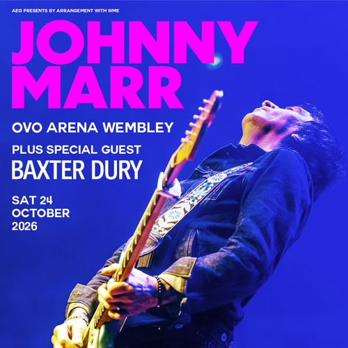 JOHNNY MARR Baxter Dury at OVO ARENA WEMBLEY on 24 October 2026 gig poster