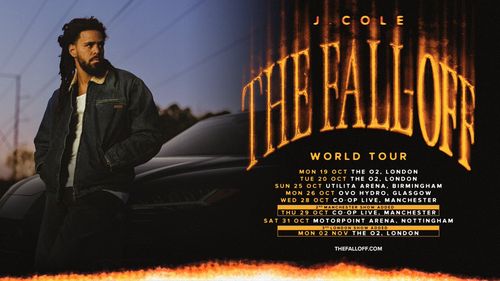 J. Cole - The Fall Off World Tour J. Cole october 2026 to november 2026 tour poster