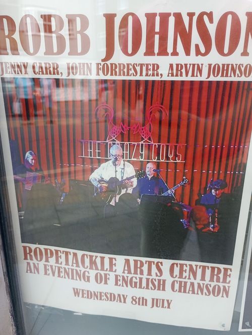 ROBB JOHNSON JENNY CARR, ARVIN JOHNSON, John Forrester at ROPETACKLE ARTS CENTRE on 8 July 2026 gig poster