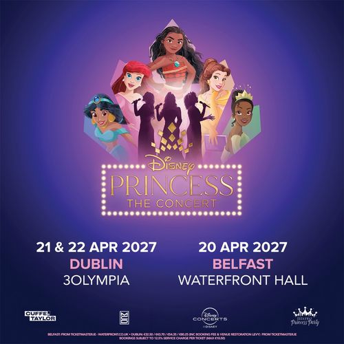 Disney Princess The Concert april 2027 tour poster