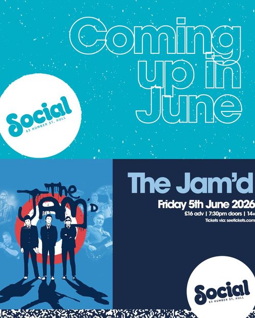 The Jam'd at Social on 5 June 2026 gig poster