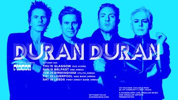 Duran Duran Pigeon october 2026 tour poster