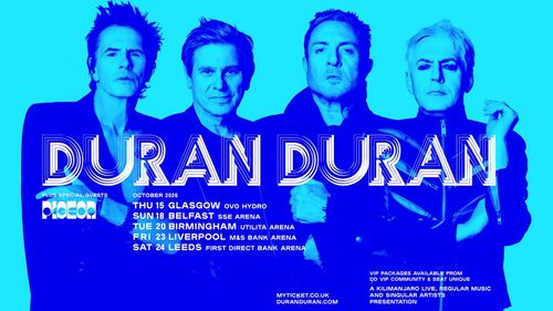 Duran Duran Pigeon october 2026 tour poster