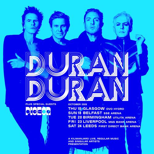 Duran Duran Pigeon october 2026 tour poster
