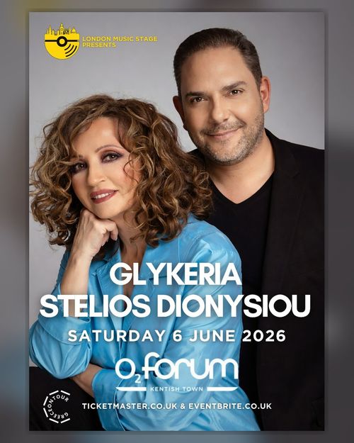 GLYKERIA STELIOS DIONYSIOU Stelios Dionysiou, Γλυκερία at O2 Forum on 6 June 2026 gig poster
