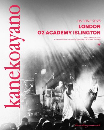 kanekoayano at O2 Academy Islington on 3 June 2026 gig poster