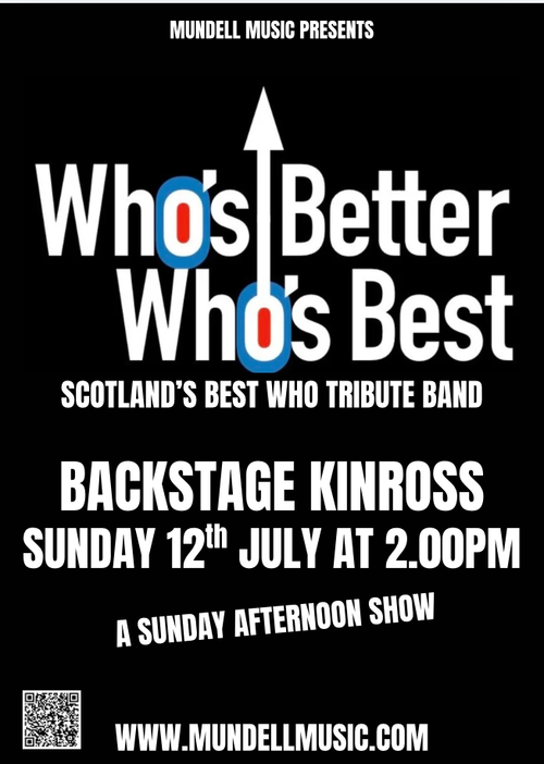 Who's Better Who's Best at Backstage on 12 July 2026 gig poster