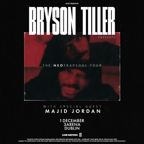 BRYSON TILLER PRESENTS THE NEOTRAPSOUL TOUR Bryson Tiller, Majid Jordan at 3ARENA on 1 December 2026 gig poster