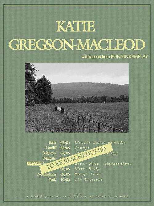 Katie Gregson-MacLeod Bonnie Kemplay june 2026 tour poster