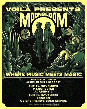 Moon Bloom - Where Music Meets Magic Moon Bloom, NOT A TOY, Austin Giorgio november 2026 tour poster