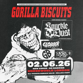GORILLA BISCUITS CLOBBER, GB, Knuckle Dust, After at Underworld on 2 June 2026 gig poster
