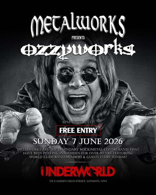 OZZYWORKS at Underworld on 7 June 2026 gig poster