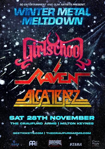 WINTER METAL MELTDOWN Alcatrazz, Girlschool, Raven at The Craufurd Arms on 28 November 2026 gig poster