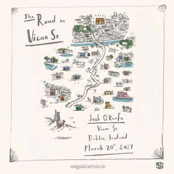The Road to Vicar Sr. Josh O'Keefe at Vicar Sr on 20 March 2027 gig poster