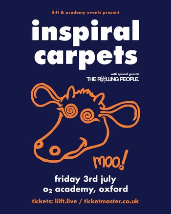 inspiral carpets The Rolling People at O2 academy on 3 July 2026 gig poster